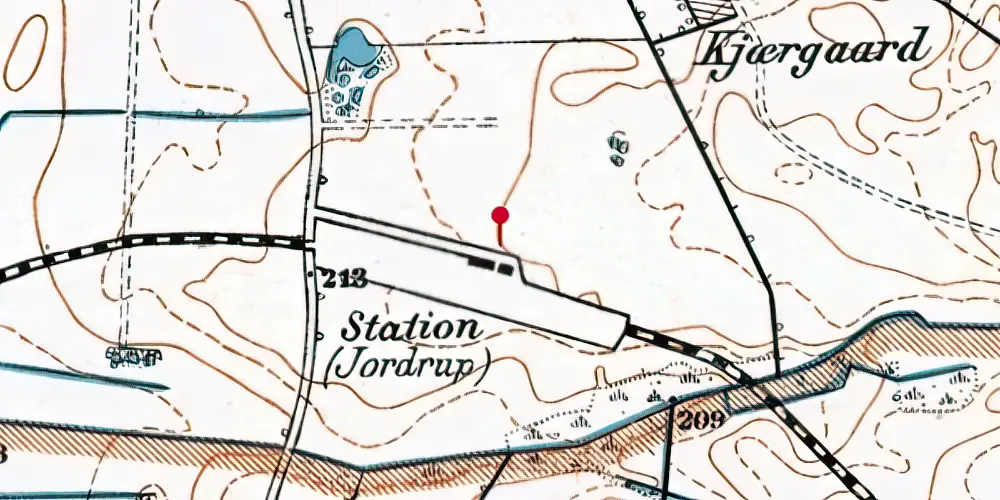 Historisk kort over Jordrup Station