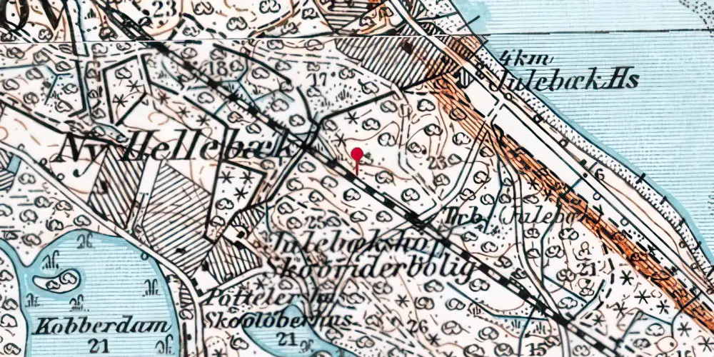 Historisk kort over Julebæk Trinbræt Historisk kort over Julebæk Trinbræt
