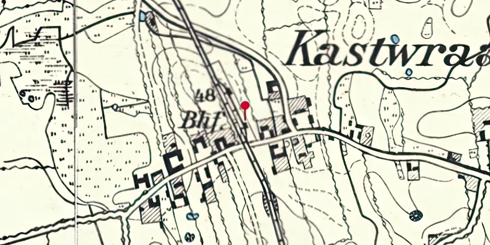 Historisk kort over Kastvrå Station Historisk kort over Kastvrå Station