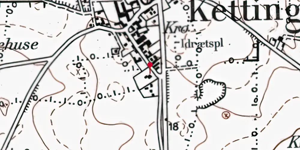 Historisk kort over Ketting Station Historisk kort over Ketting Station