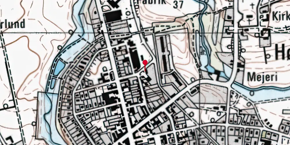 Historisk kort over Kjellerup Station Historisk kort over Kjellerup Station