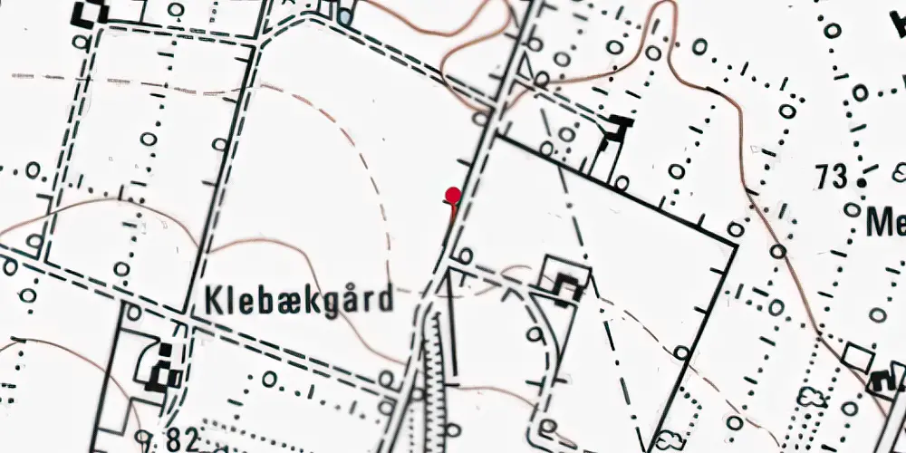 Historisk kort over Klebæk Trinbræt Historisk kort over Klebæk Trinbræt