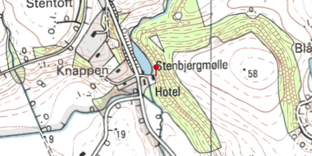Historisk kort over Knappen Stationskro Historisk kort over Knappen Stationskro