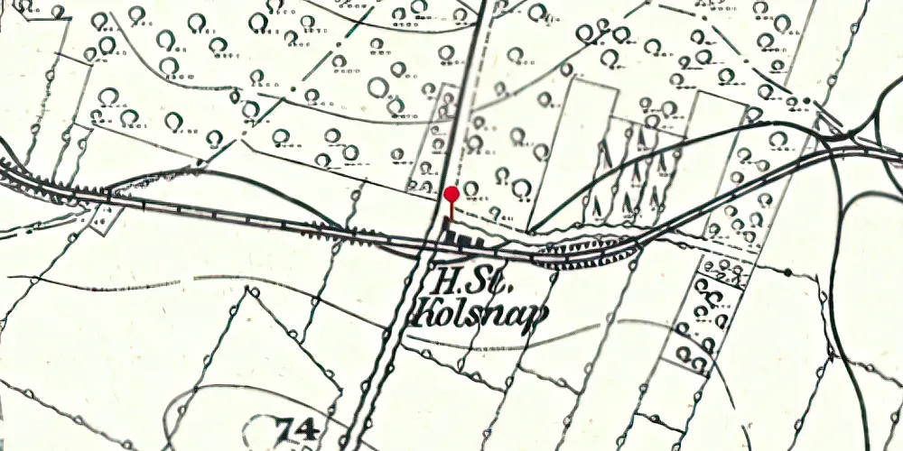 Historisk kort over Kolsnap Station Historisk kort over Kolsnap Station