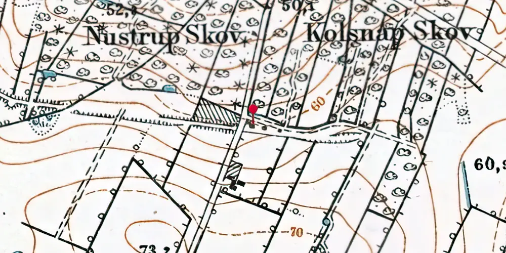Historisk kort over Kolsnap Station Historisk kort over Kolsnap Station