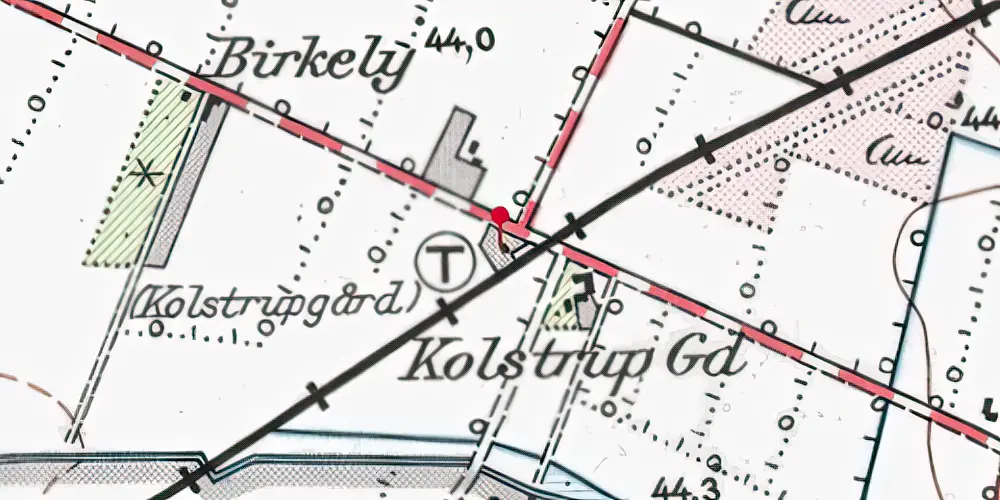 Historisk kort over Kolstrupgaard Holdeplads Historisk kort over Kolstrupgaard Holdeplads