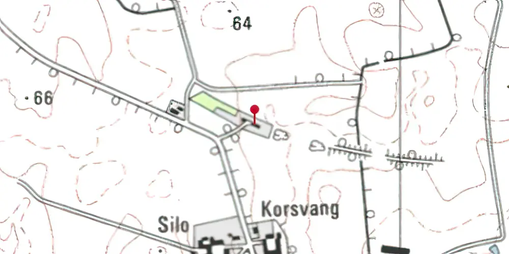 Historisk kort over Korsvang Station Historisk kort over Korsvang Station