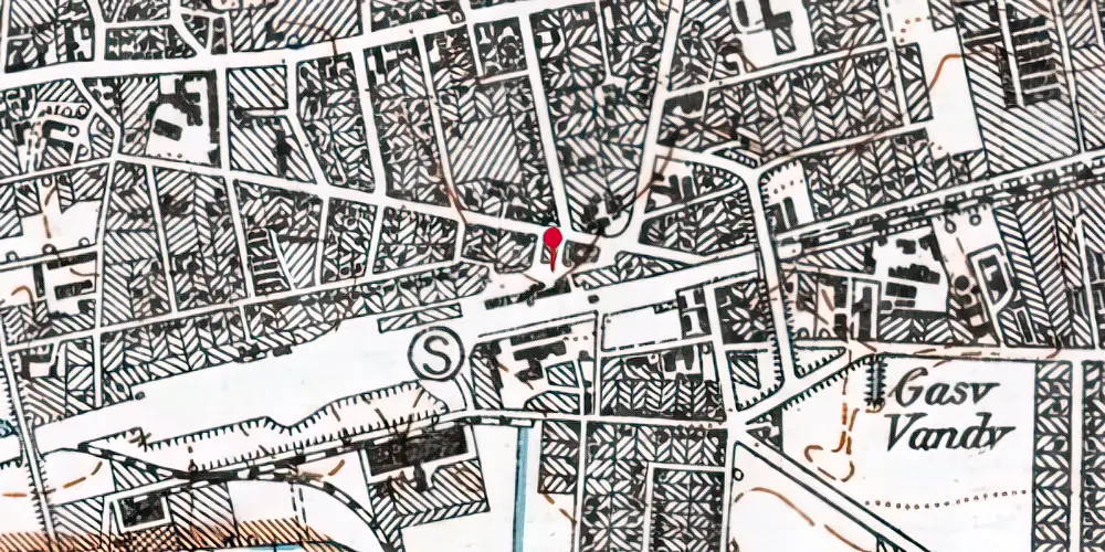 Historisk kort over Glostrup Station