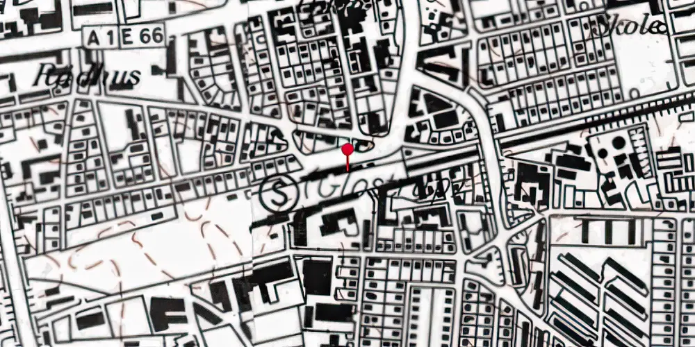 Historisk kort over Glostrup Station