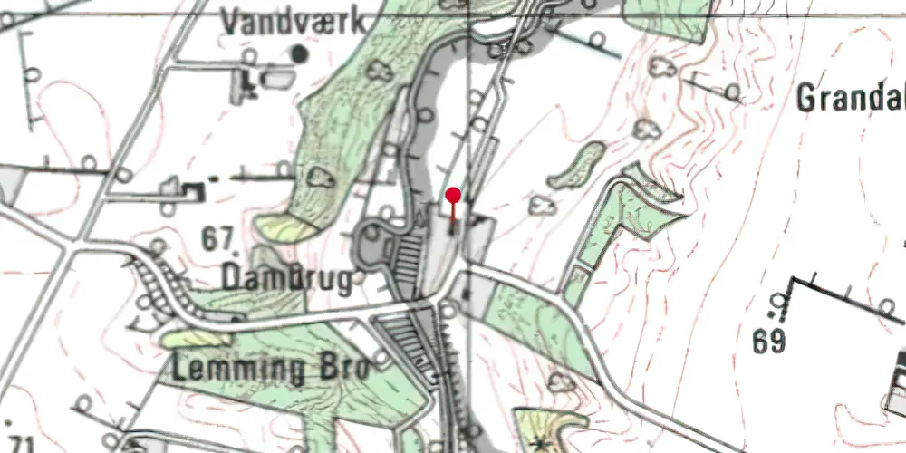 Historisk kort over Lemming Station Historisk kort over Lemming Station