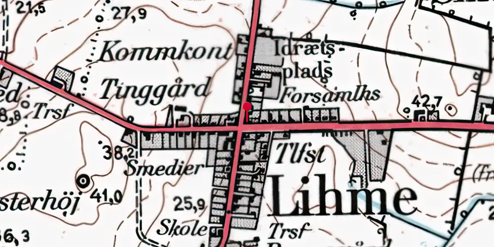 Historisk kort over Lihme Station Historisk kort over Lihme Station
