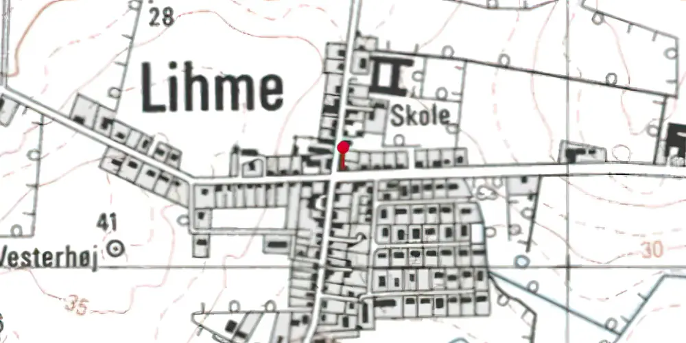 Historisk kort over Lihme Station Historisk kort over Lihme Station