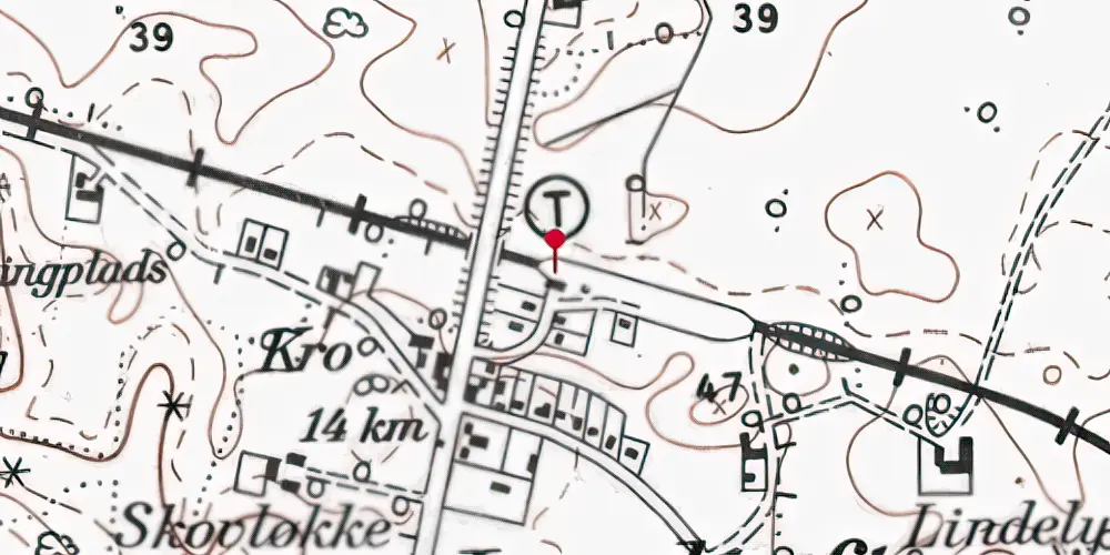 Historisk kort over Lundtoft Holdeplads med sidespor Historisk kort over Lundtoft Holdeplads med sidespor