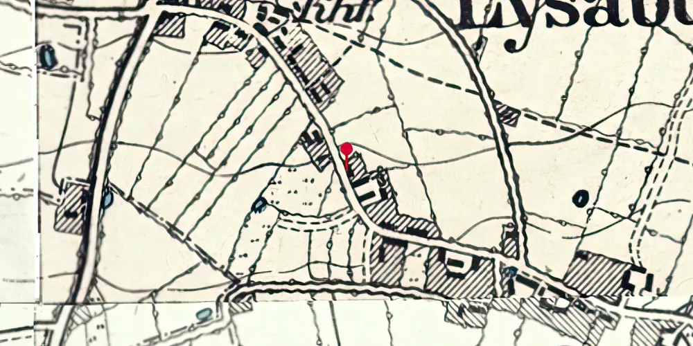 Historisk kort over Lysabild Station Historisk kort over Lysabild Station
