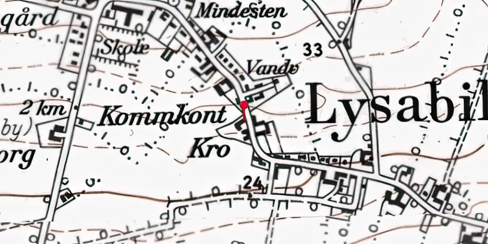 Historisk kort over Lysabild Station Historisk kort over Lysabild Station