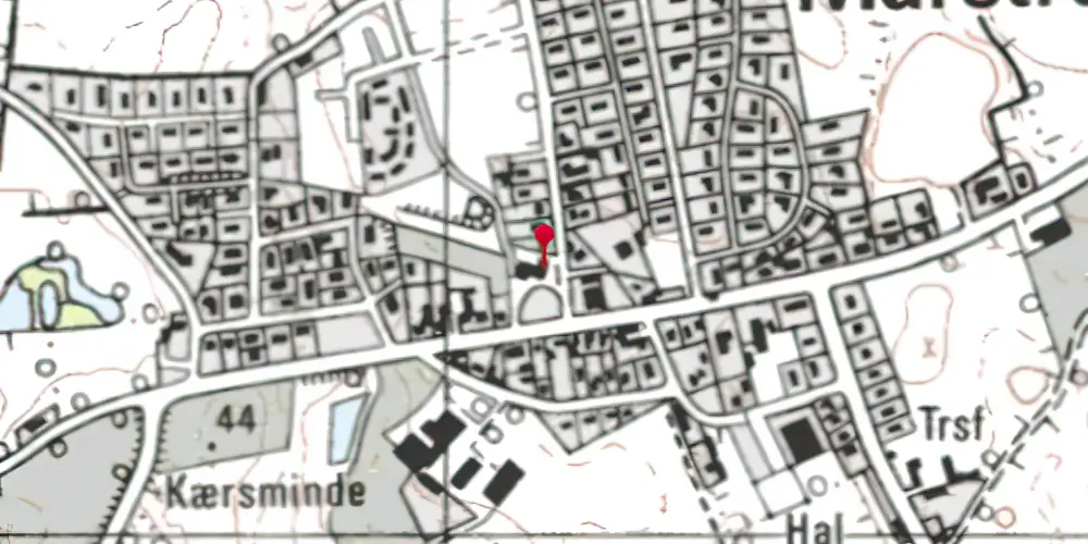 Historisk kort over Marstrup Station Historisk kort over Marstrup Station