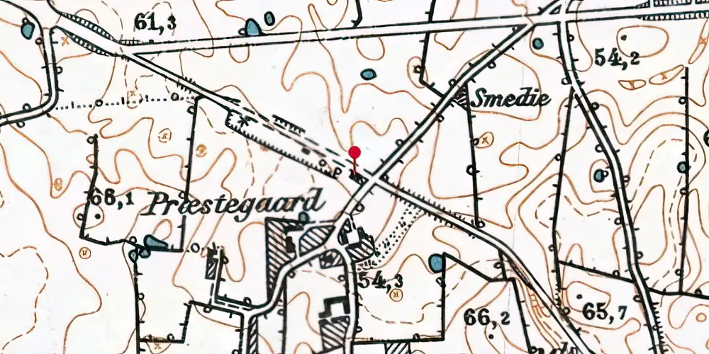 Historisk kort over Moltrup Station Historisk kort over Moltrup Station