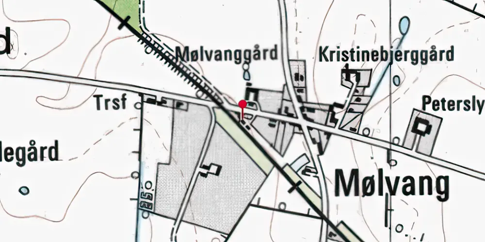 Historisk kort over Mølvang Station Historisk kort over Mølvang Station