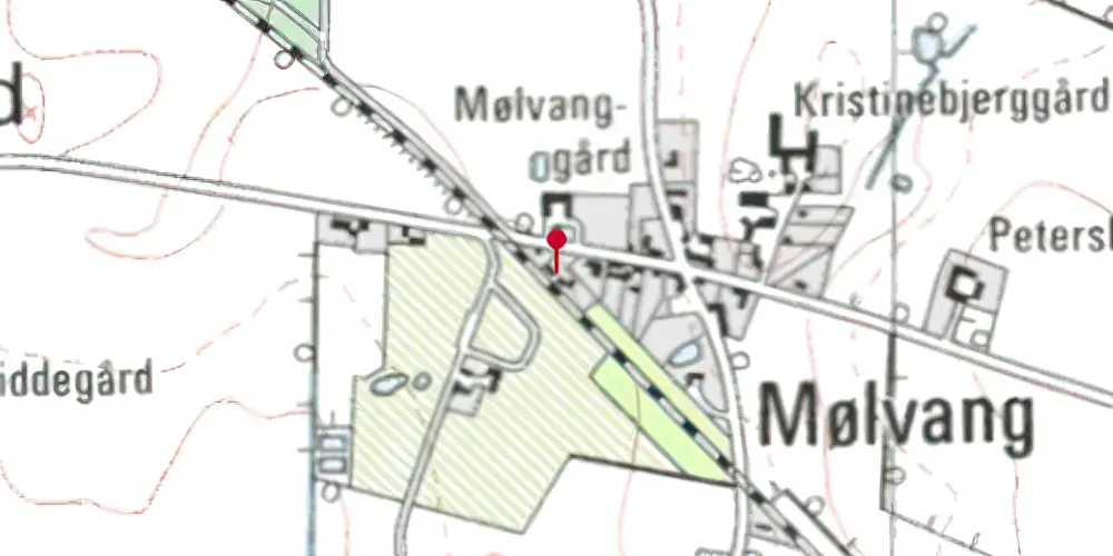 Historisk kort over Mølvang Station Historisk kort over Mølvang Station