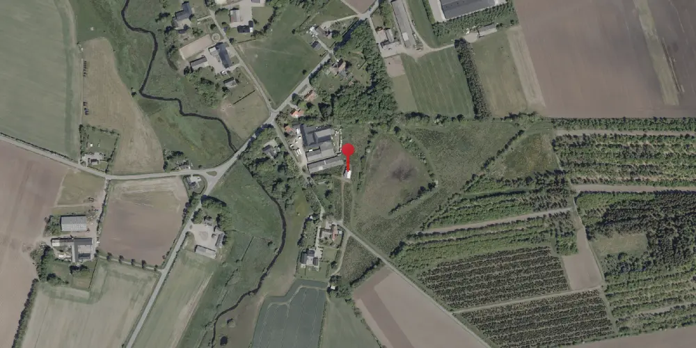 Historisk kort over Neder Jerstal Station