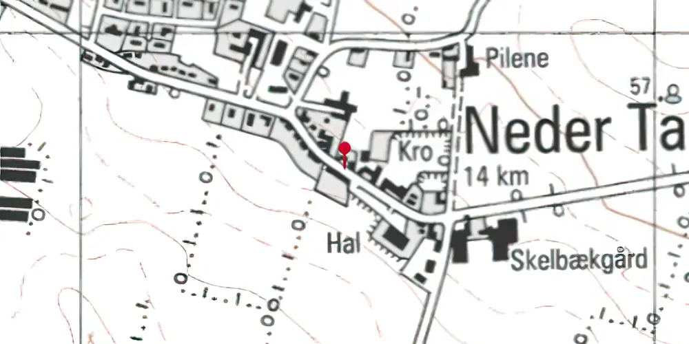 Historisk kort over Neder-Tandslet Station Historisk kort over Neder-Tandslet Station