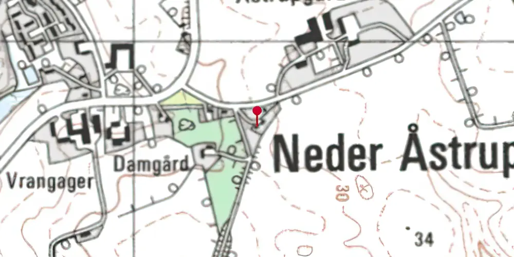 Historisk kort over Neder Åstrup Station Historisk kort over Neder Åstrup Station