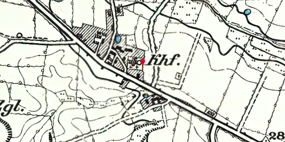 Historisk kort over Nybøl Station Historisk kort over Nybøl Station