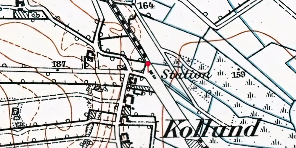 Historisk kort over Nørre Kollund Billetsalgssted Historisk kort over Nørre Kollund Billetsalgssted