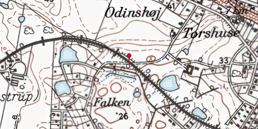 Historisk kort over Odinshøj Trinbræt Historisk kort over Odinshøj Trinbræt