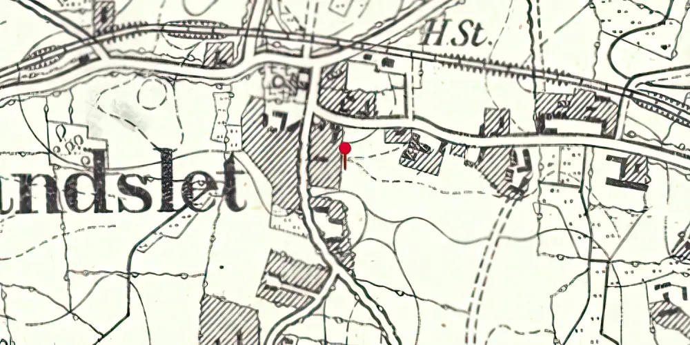 Historisk kort over Over-Tandslet Station Historisk kort over Over-Tandslet Station