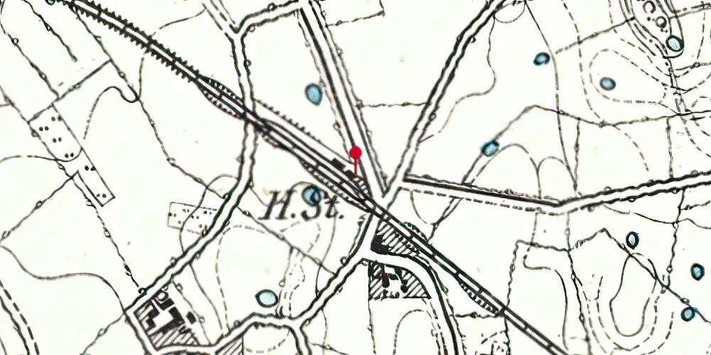 Historisk kort over Ragebøl Station