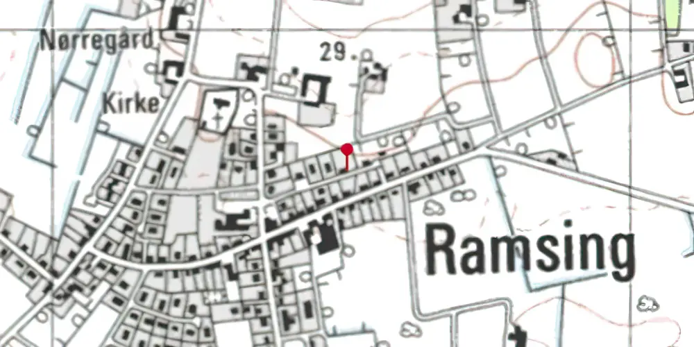 Historisk kort over Ramsing Station Historisk kort over Ramsing Station