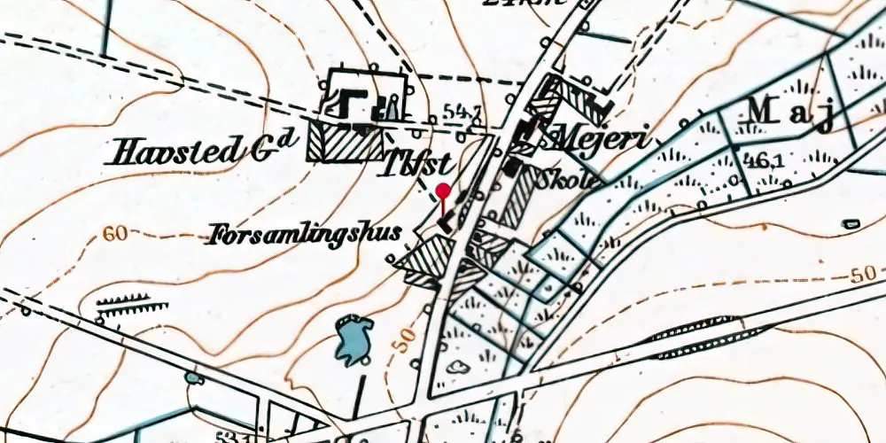 Historisk kort over Rangstrup Station Historisk kort over Rangstrup Station
