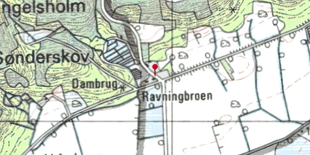 Historisk kort over Ravning Holdeplads Historisk kort over Ravning Holdeplads