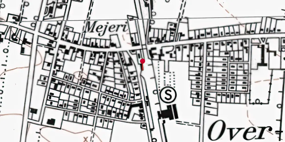 Historisk kort over Over-Jerstal Trinbræt Historisk kort over Over-Jerstal Trinbræt
