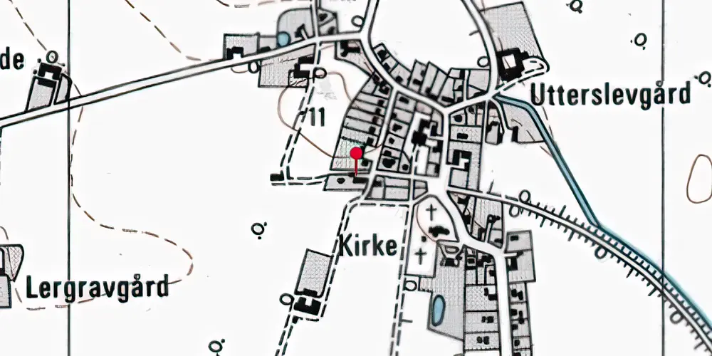 Historisk kort over Kastager Station Historisk kort over Kastager Station
