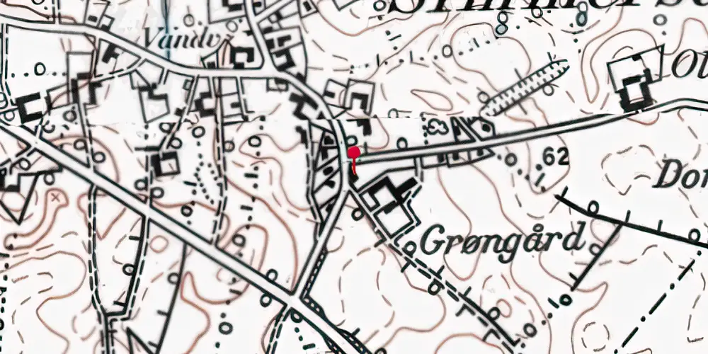 Historisk kort over Simmersted Station Historisk kort over Simmersted Station