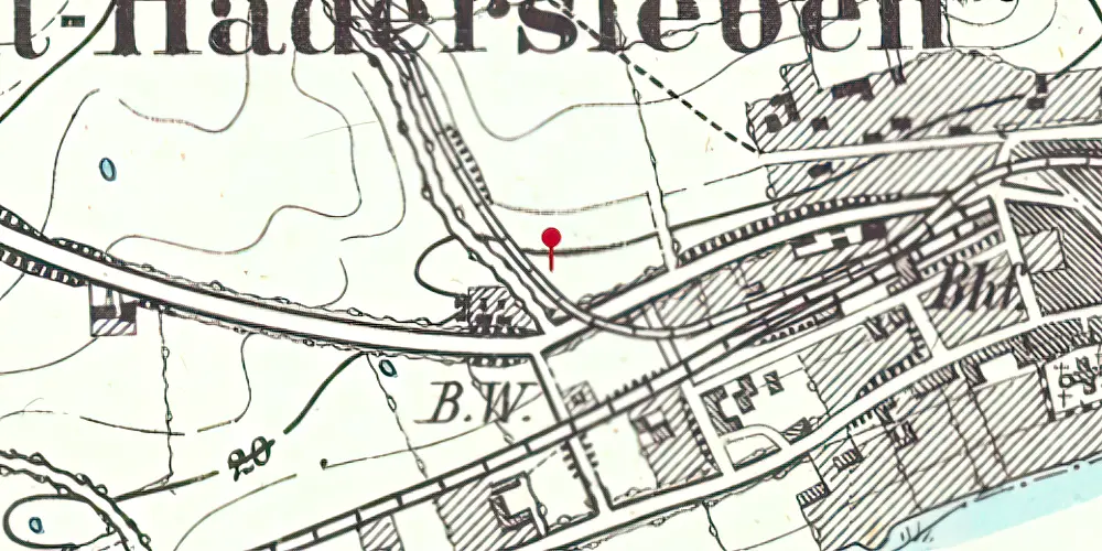 Historisk kort over Simmerstedvej Trinbræt Historisk kort over Simmerstedvej Trinbræt