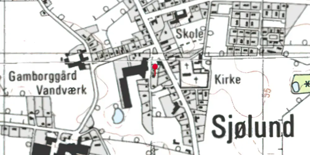 Historisk kort over Sjølund Station Historisk kort over Sjølund Station