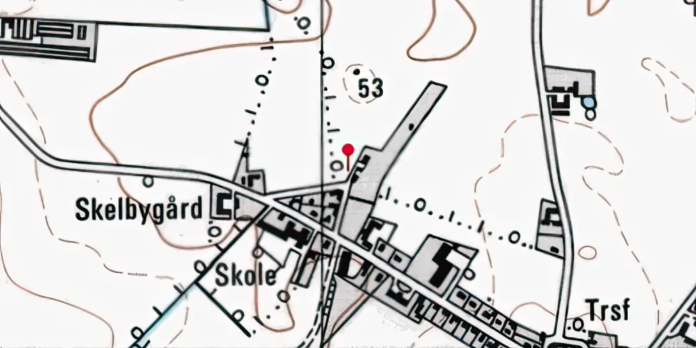 Historisk kort over Sjørslev Station Historisk kort over Sjørslev Station