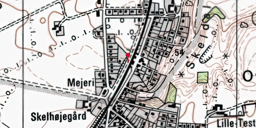 Historisk kort over Skelhøje Station Historisk kort over Skelhøje Station