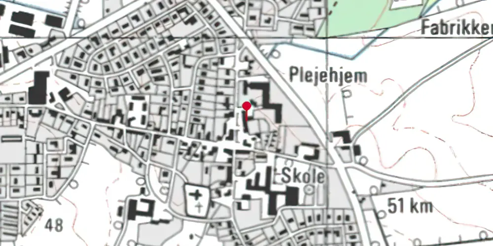 Historisk kort over Skodborg Amtsbanegård