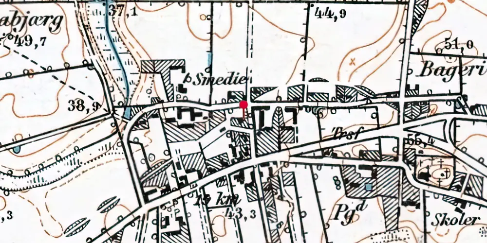 Historisk kort over Sommersted By Station Historisk kort over Sommersted By Station