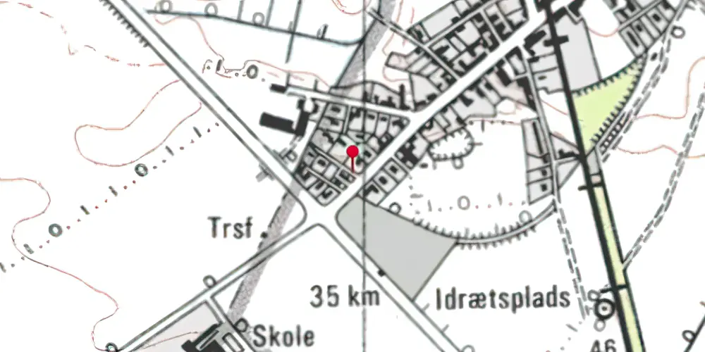 Historisk kort over Sommersted Vest Station Historisk kort over Sommersted Vest Station