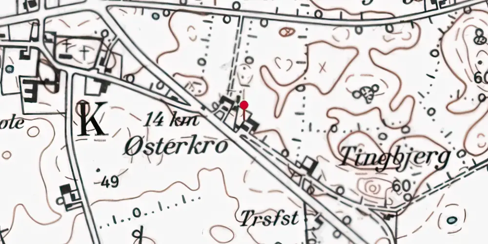 Historisk kort over Sommersted Øst Holdeplads Historisk kort over Sommersted Øst Holdeplads
