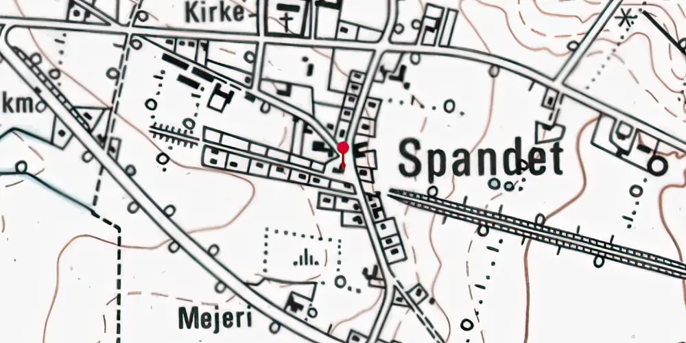 Historisk kort over Spandet Station Historisk kort over Spandet Station