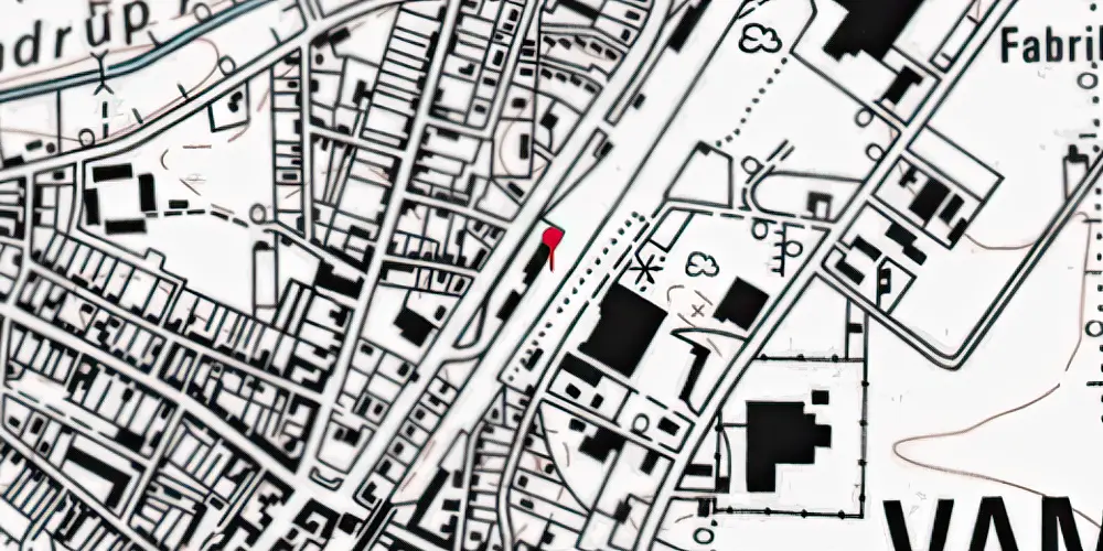 Historisk kort over Vamdrup Station Historisk kort over Vamdrup Station