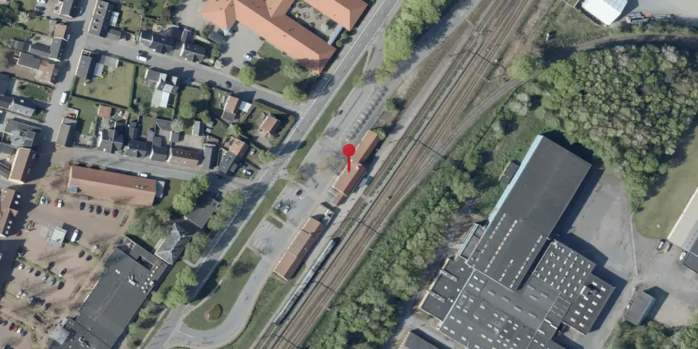 Historisk kort over Vamdrup Station Historisk kort over Vamdrup Station