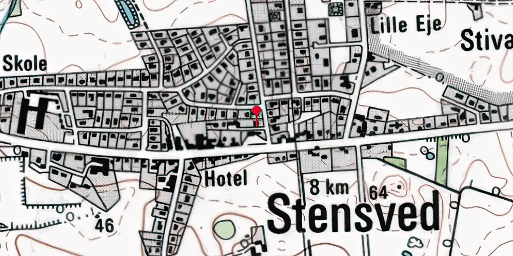 Historisk kort over Stensved Station Historisk kort over Stensved Station