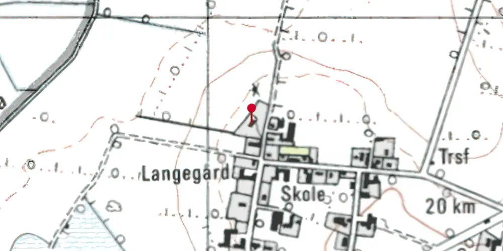 Historisk kort over Strandelhjørn Station Historisk kort over Strandelhjørn Station